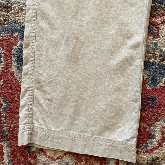 Jones New York Sport linen blend cream lightweight crop pants - Picture 8 of 11